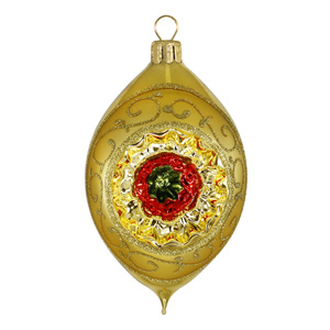 Reflector Egg Baroque gold 6cm